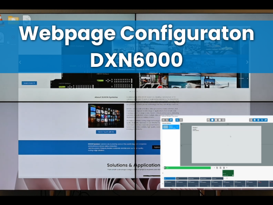 Web page configuration DXN6000