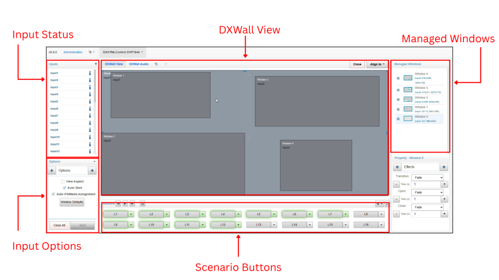 DVP1644 User Interface