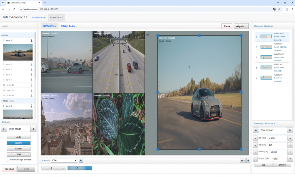 DXN6000 DXWALL Webcontrol-video wall controller